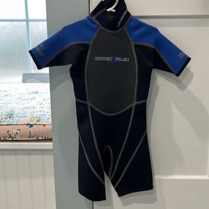 OB Hyperflex Wetsuit Kids Shorts, Size 2 Black/blue